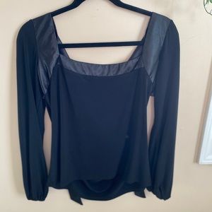 Part Silk Open Back Blouse